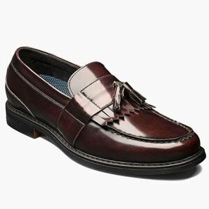 Nunn Bush Leather Tassel Loafers Men’s Sz 9 Brown Slip-On Comfort Formal Shoes‎